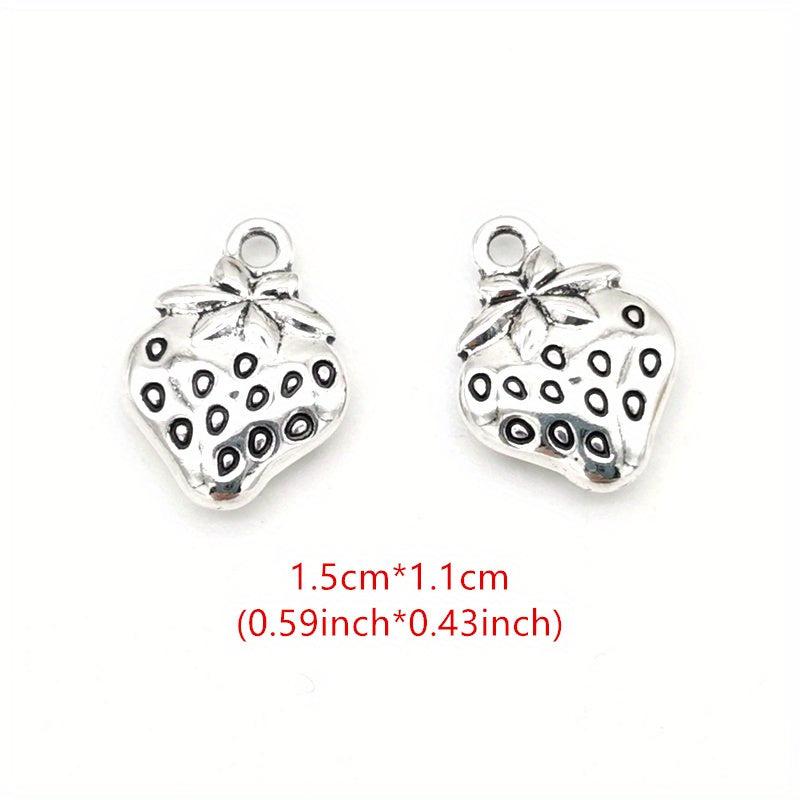 10pcs Strawberry Charms Pendant Jewelry Findings