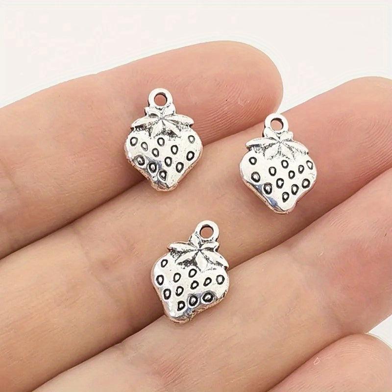 10pcs Strawberry Charms Pendant Jewelry Findings