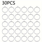 30pcs Alloy Round Drop Glue Mold Pendants for Jewelry Making Enthusiasts