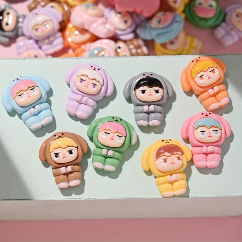 Mixed Pack Resin Flat Back Decorative Charms Stickers for Hair Accessories