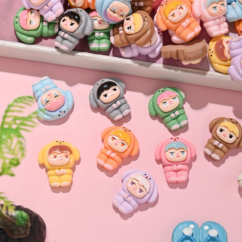 Mixed Pack Resin Flat Back Decorative Charms Stickers for Hair Accessories