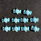10pcs Resin Micro Elephant Charms for Jewelry Making & Keychain Accessories