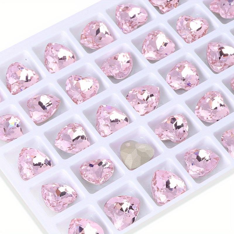 100pcs Colorful Acrylic Heart Ornaments for DIY & Wedding Decorations