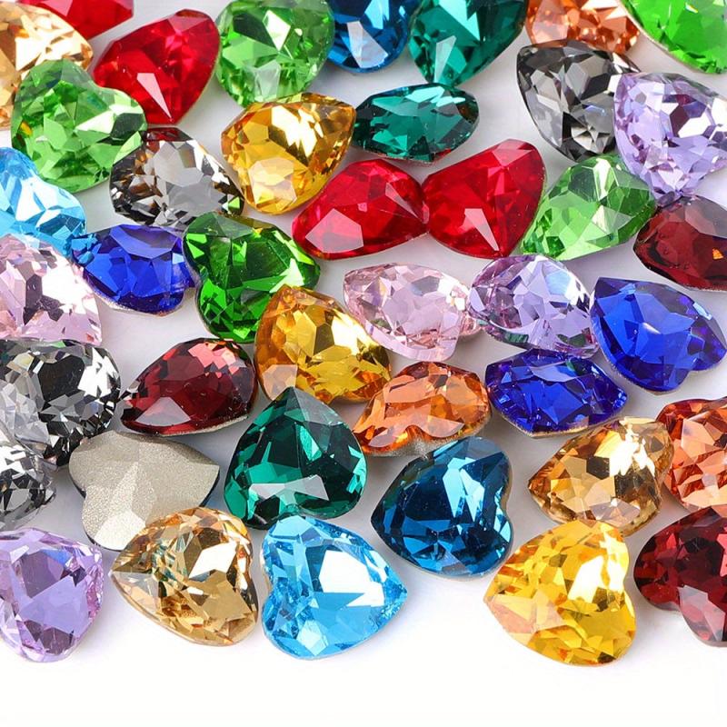 100pcs Colorful Acrylic Heart Ornaments for DIY & Wedding Decorations