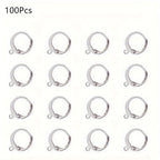 100 Small Ear Hooks for DIY Jewelry Making