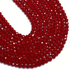 130pcs 3mm Deep Red Czech Glass Beads for DIY Jewelry Making
