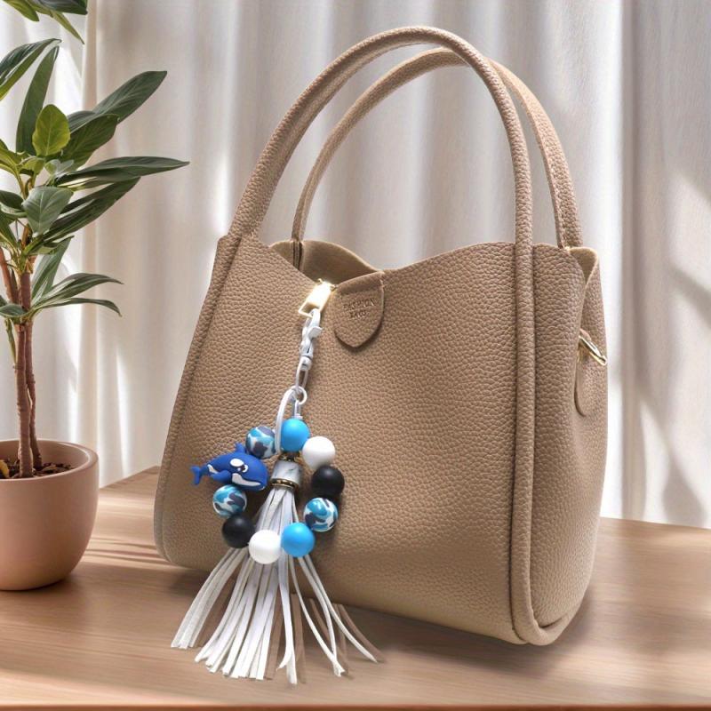 6pcs 3D Whale Silicone Beads DIY Phone Chains Keychains Charms