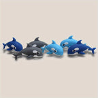 6pcs 3D Whale Silicone Beads DIY Phone Chains Keychains Charms