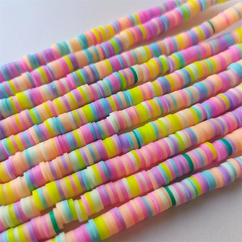 370 Colorful Clay Slices 6mm DIY Bead Bracelets Necklaces