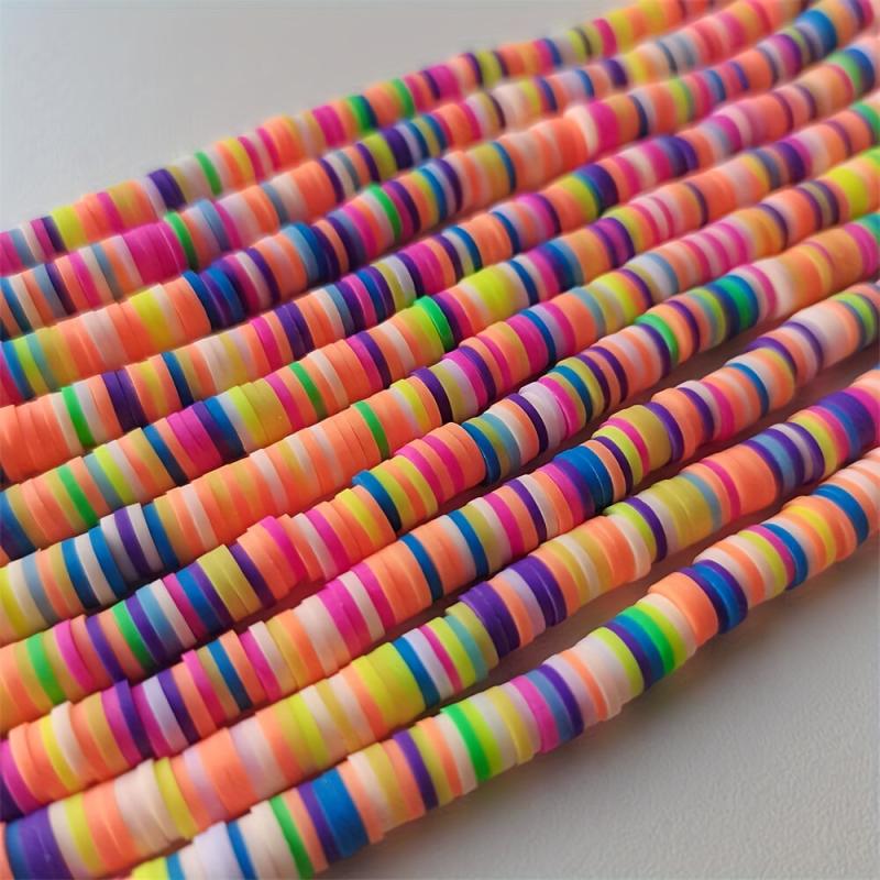 370 Colorful Clay Slices 6mm DIY Bead Bracelets Necklaces