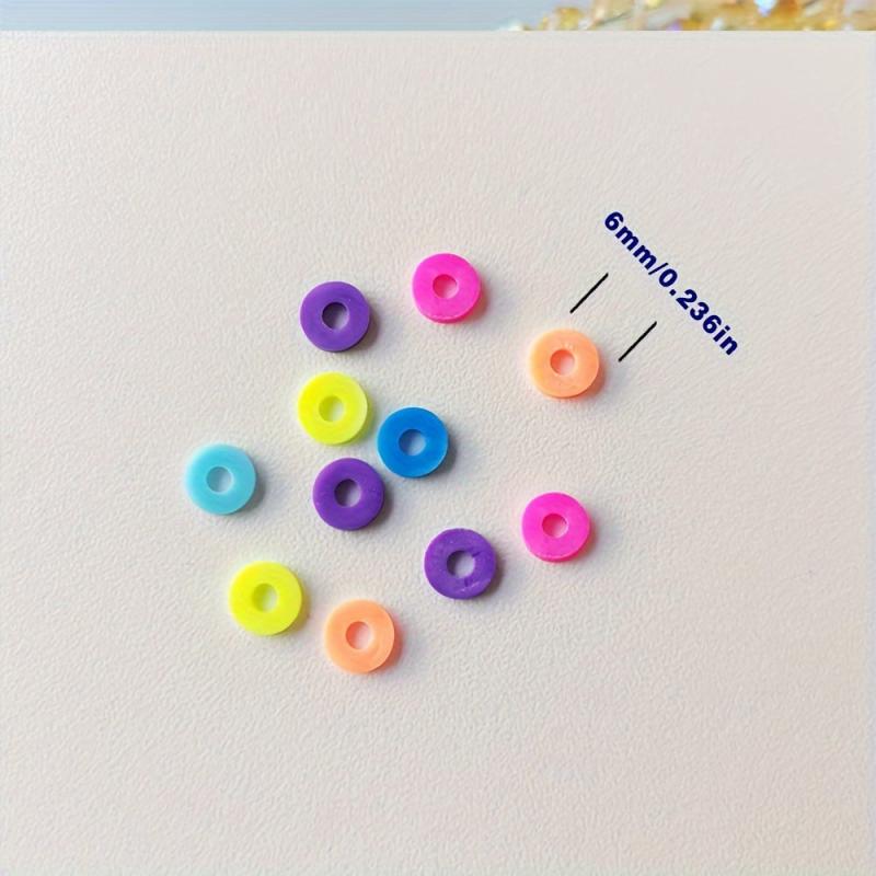 370 Colorful Clay Slices 6mm DIY Bead Bracelets Necklaces