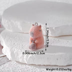 4pcs 3D Capybara Resin Pendants - DIY Jewelry Making & Crafts