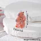 4pcs 3D Capybara Resin Pendants - DIY Jewelry Making & Crafts