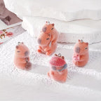 4pcs 3D Capybara Resin Pendants - DIY Jewelry Making & Crafts