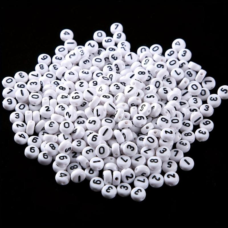 Acrylic 7mm Number Beads DIY Jewelry Making Kit