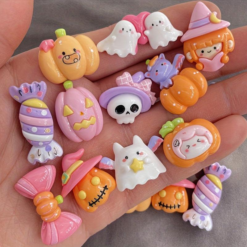20 Cartoon Halloween Resin Ornaments DIY Hair Accessories Making
