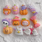 20 Cartoon Halloween Resin Ornaments DIY Hair Accessories Making