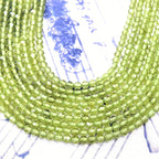 Natural Peridot Beads Faceted Glossy Beads 3-7mm Green Beads