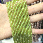 Natural Peridot Beads Faceted Glossy Beads 3-7mm Green Beads