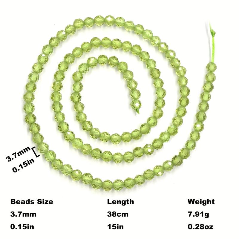 Natural Peridot Beads Faceted Glossy Beads 3-7mm Green Beads