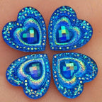 20pcs Heart Resin Charms Flatback Pendants for DIY Earrings Crafts Jewelry Makin