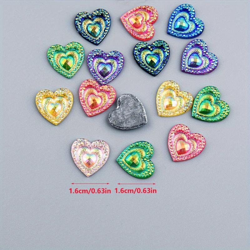 20pcs Heart Resin Charms Flatback Pendants for DIY Earrings Crafts Jewelry Makin