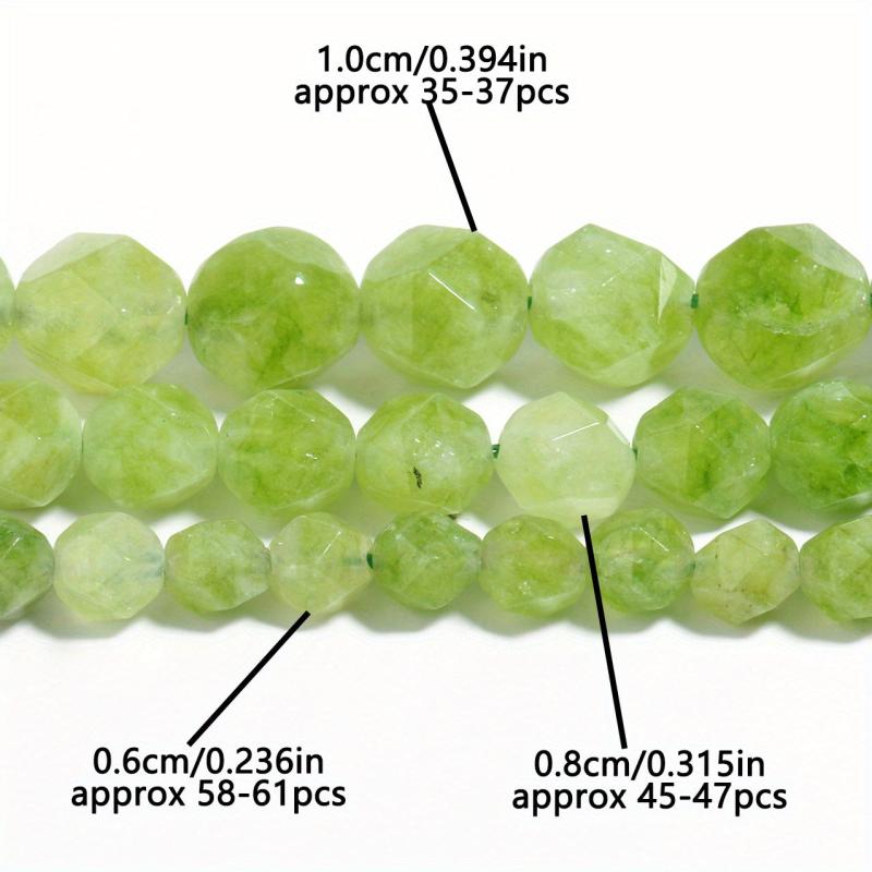 Faceted Peridot 6-8-10mm Spacer Beads for DIY Jewelry Making