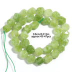 Faceted Peridot 6-8-10mm Spacer Beads for DIY Jewelry Making