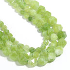 Faceted Peridot 6-8-10mm Spacer Beads for DIY Jewelry Making