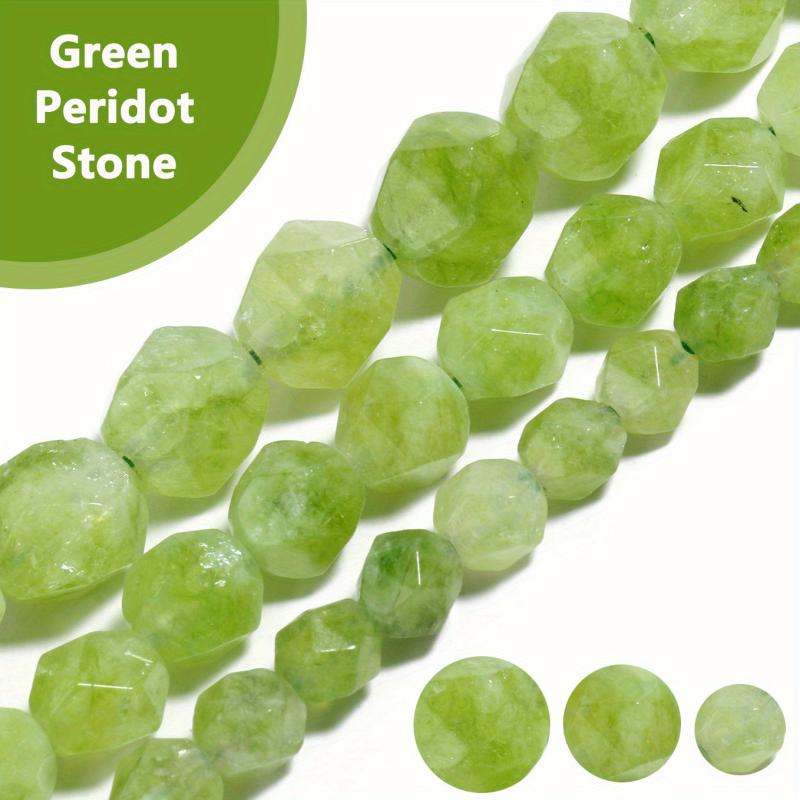 Faceted Peridot 6-8-10mm Spacer Beads for DIY Jewelry Making