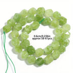Faceted Peridot 6-8-10mm Spacer Beads for DIY Jewelry Making