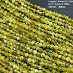 210pcs AAA Natural Green Garnet Gemstone 2mm Beads Round Faceted Stones