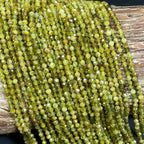 210pcs AAA Natural Green Garnet Gemstone 2mm Beads Round Faceted Stones
