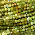 210pcs AAA Natural Green Garnet Gemstone 2mm Beads Round Faceted Stones
