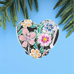925 Silver Flower Heart Charms Bead for DIY Jewelry