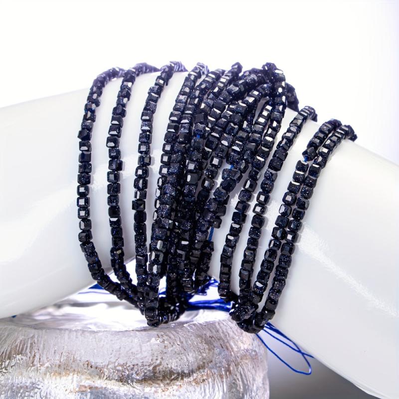 Golden Sandstone Faceted Cubes 180pcs 2mm Beads for DIY Jewelry Making