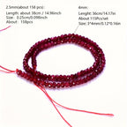 Natural Red Garnet Beads Set for DIY Jewelry Making