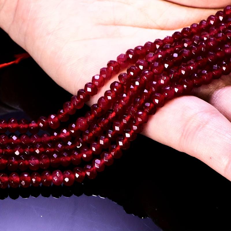 Natural Red Garnet Beads Set for DIY Jewelry Making