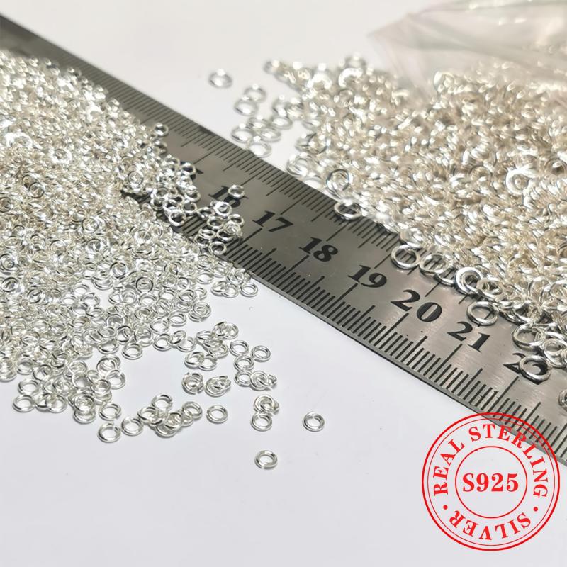 105pcs S925 Open Circle Hoop Ring for Necklace and Bracelet DIY