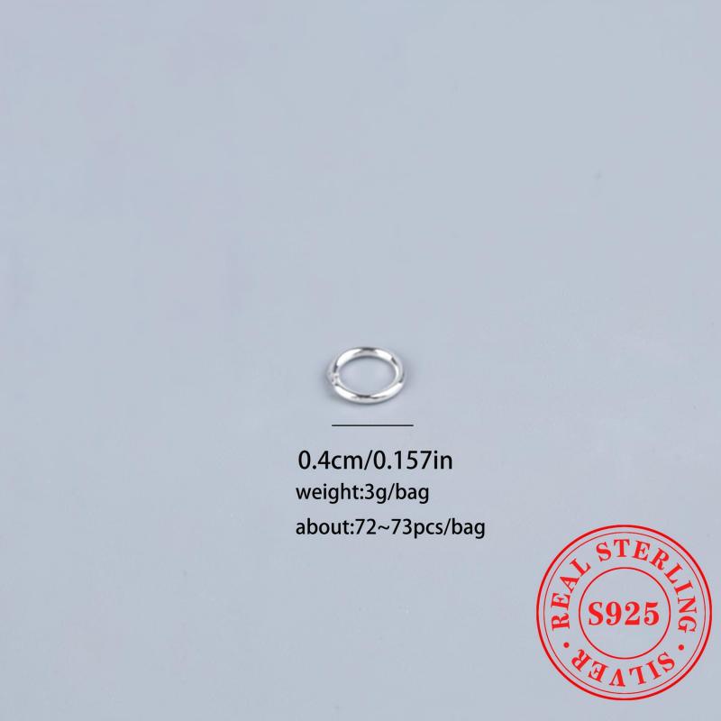 105pcs S925 Open Circle Hoop Ring for Necklace and Bracelet DIY