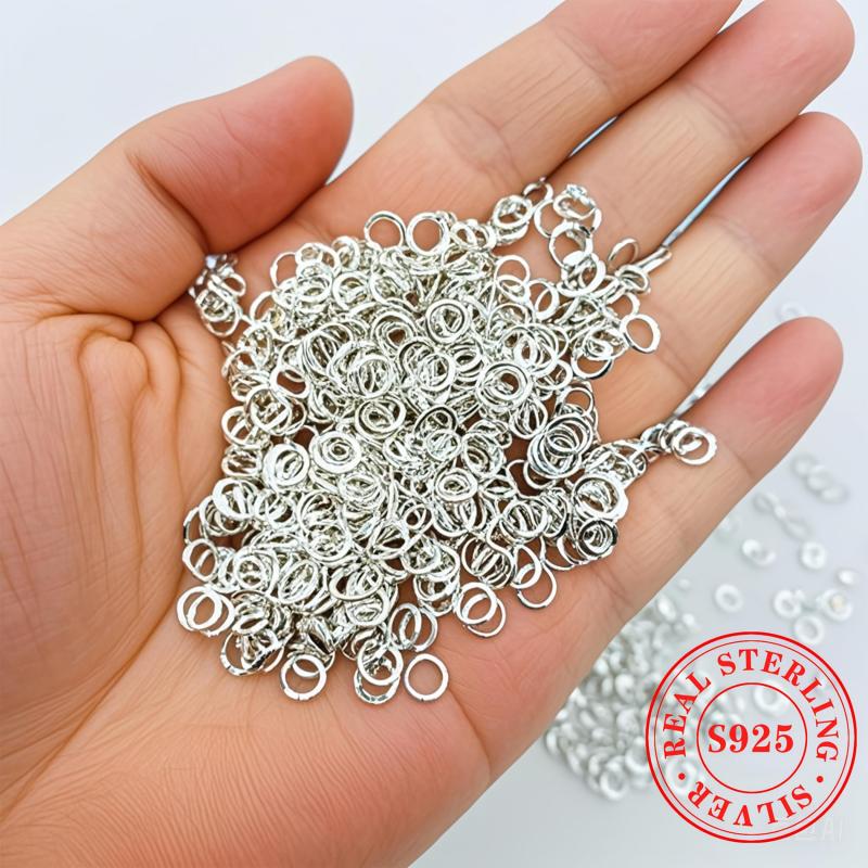 105pcs S925 Open Circle Hoop Ring for Necklace and Bracelet DIY