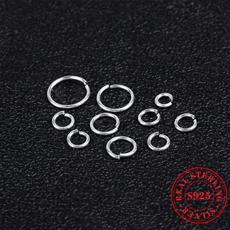 105pcs S925 Open Circle Hoop Ring for Necklace and Bracelet DIY