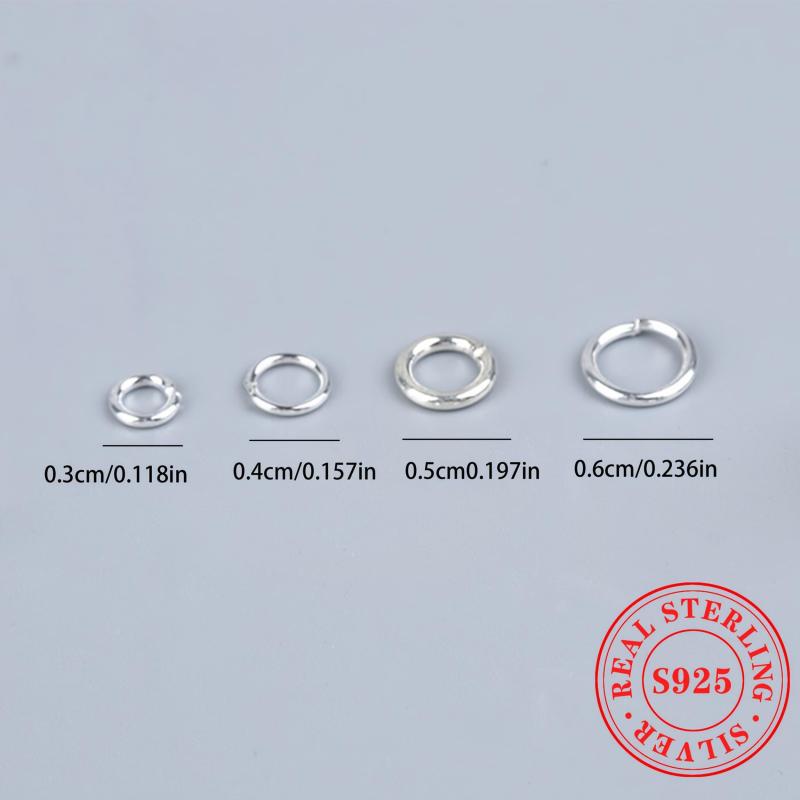 105pcs S925 Open Circle Hoop Ring for Necklace and Bracelet DIY