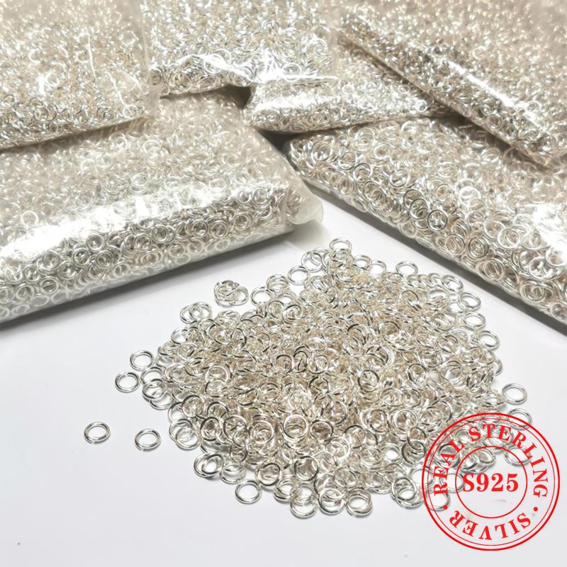 105pcs S925 Open Circle Hoop Ring for Necklace and Bracelet DIY