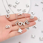 150-300 Mixed Letter Beads Plastic Acrylic Silver Alphabet for DIY Crafts