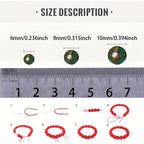 6-8-10MM Green Cloisonne Natural Stone Loose Round Beads