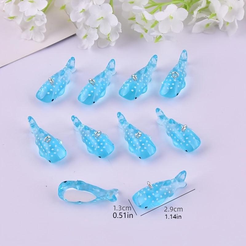 10pcs Whale Shark Charms with Jewelry Findings for DIY Animal Pendant