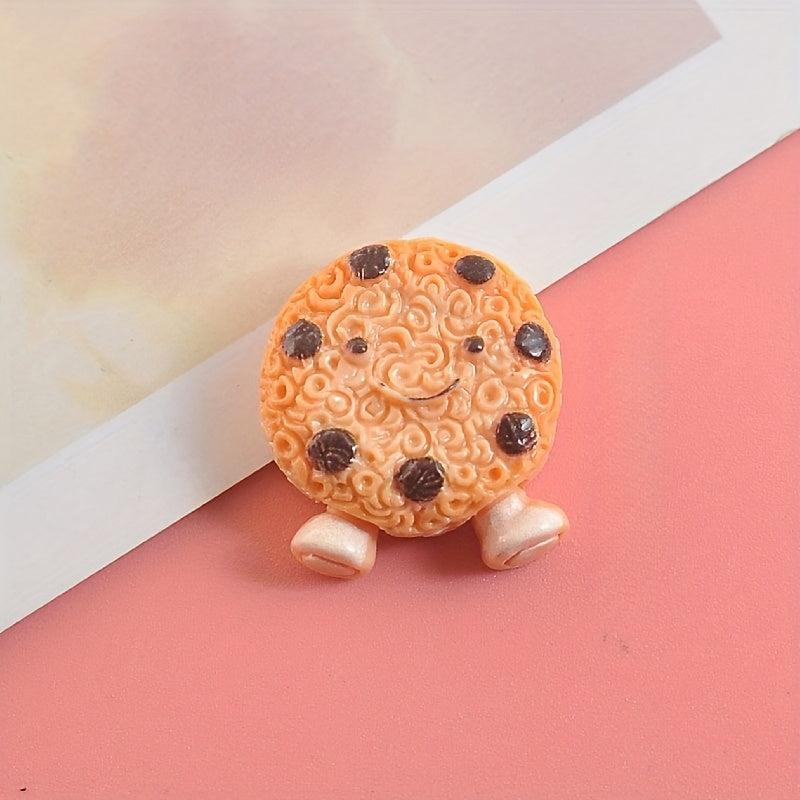 10pcs Resin Food Charms for DIY Crafts Egg Burger Cookie Miniatures