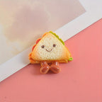 10pcs Resin Food Charms for DIY Crafts Egg Burger Cookie Miniatures