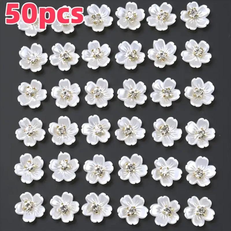12mm Floral Beads with Center Lightweight Acrylic Bohemian Beads
